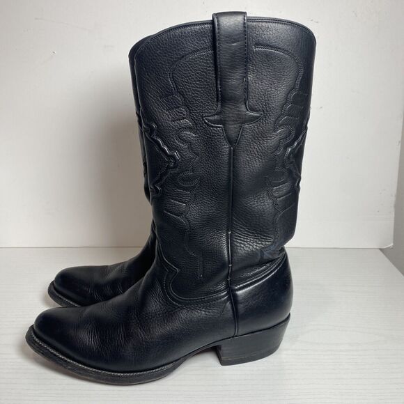Gavel‎ Santino Bullhide Cowboy Boots Black Mens Size 8 main image 4